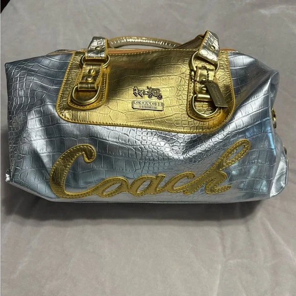 Coach Silver and Gold Women's Bag - Picture 1 of 6